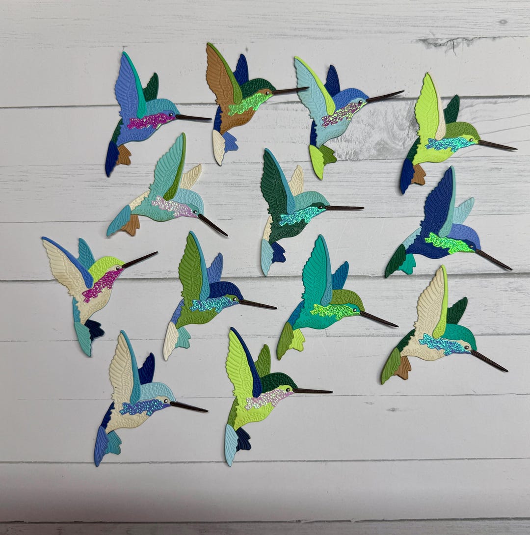 Hummingbird Paper Pieced Scrapbook Embellishments - Etsy