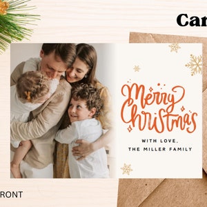 Photo Christmas/Holiday Card Editable Template