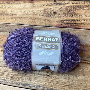 Bernat SOFT BOUCLE Yarn Mauve Shades Purple White, #22935 5 oz. 255yds (New) - soft yarn - purple yarn - super soft yarn - scarft yarn - hat