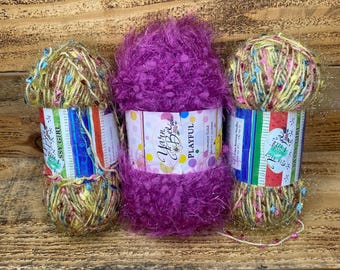 Yarn Bee Sassy Girl und Playful Yarn Suzi, Romance solid (Neu) WÄHLEN SIE IHRES: - rosa Garn - goldenes Garn - buntes Garn - einzigartiges Garn - Konfetti-Garn
