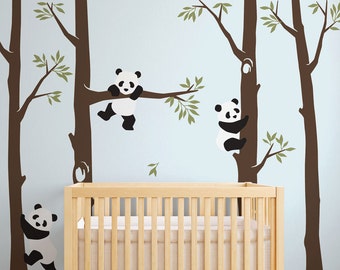 Panda Tree Wall Decal: Nursery & Kids Room Decor
