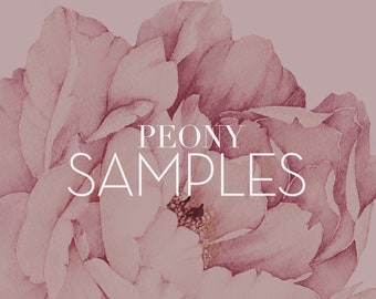 Peony Wall Stickers - SAMPLE SWATCHES For SKU W5028 and W5031