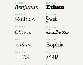 Personalized Name Lettering Decal