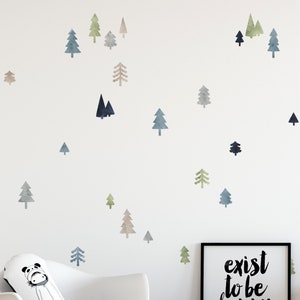 Mini Forest Tiny Trees, Wonderland, - Peel and Stick Wall Stickers