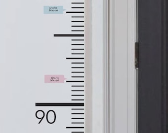 Sticker groeimeter liniaal in centimeters - kindermuursticker vinyl