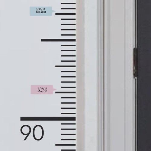Growth Chart Markers Children's Vinyl Wall Decal Etsy