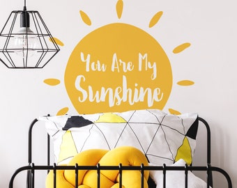 You Are My Sunshine Quote Lettering Wall Decal