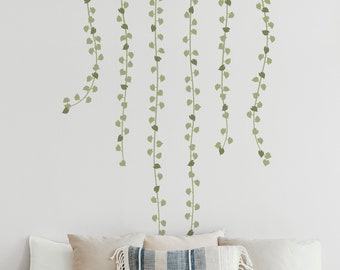 Hanging Vine Garland Wall Decal, Crib Wall Decals, Baby Nursery and Home Decals