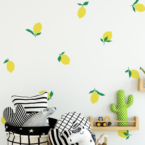 Lemon Tree Wall Decal Wall Decal Tree Lemon Decor Wall Etsy