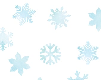 Frozen Winter Snowflakes, Ocean Side, Peel and Stick muurstickers