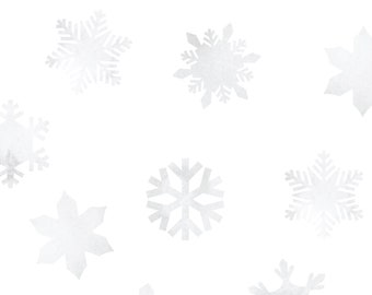 Frozen Winter Snowflakes, grijs, Peel and Stick muurstickers