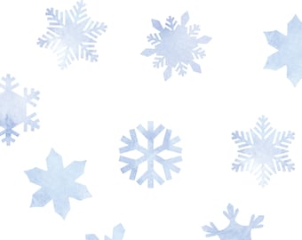 Frozen Winter Snowflakes, hemelsblauw, Peel and Stick muurstickers