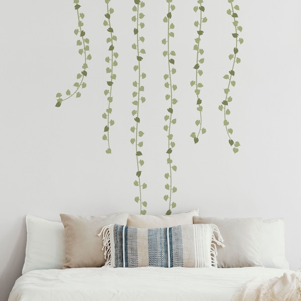 Vine Wall Decals Etsy