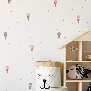 Ice Cream and Sprinkles Wall Decal, Crib Wall Decals, Baby Nursery Decals, Nursery Wall Stickers
