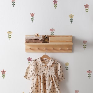 Tiny Watercolor Flower, Yellow Coral, - Peel and Stick Wall Stickers