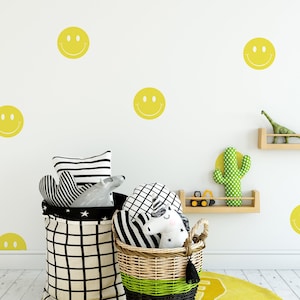 Smiley Face Wall Decal, Smile Vinyl Wall Sticker, Kids Happy Decal