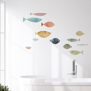 School of Fish Wall Sticker, Summer Sands Peel and Stick Medium