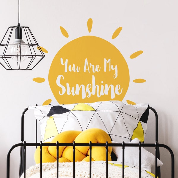 You Are My Sunshine Quote Lettering Wall Decal