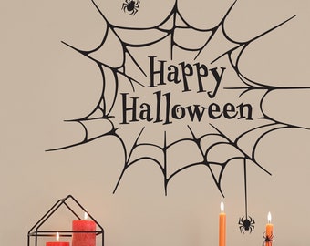 Swooping Corner Spider Web Decal Sticker 10 X 7 - Etsy