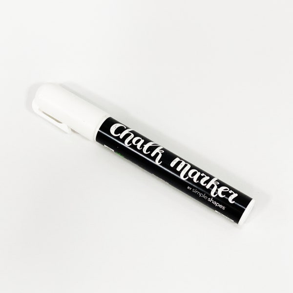 White Chalk Marker: 6mm Tip, Wet Wipe