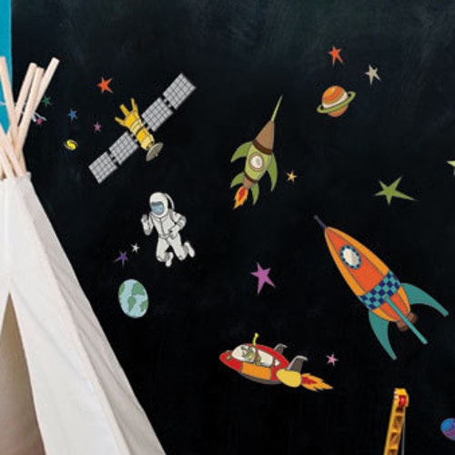 Outer Space Peel and Stick Wall Sticker Etsy