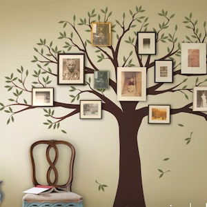 Wall Decal Family Tree Wall Decal Sticker Family Photo Tree - Two colors - Vinyl Wall Sticker Photo Tree Decal Tree Family