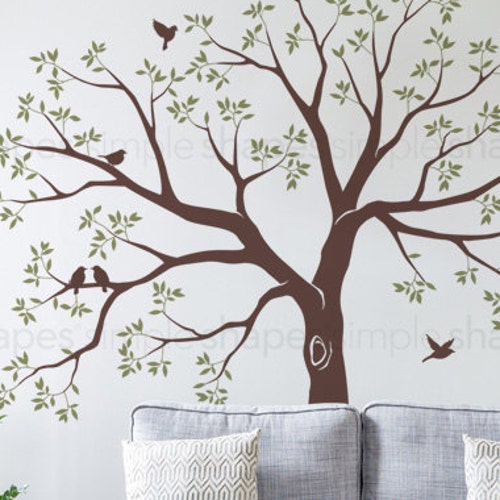 Organic Giant Family Tree Wall Decal Staircase Family Tree Etsy
