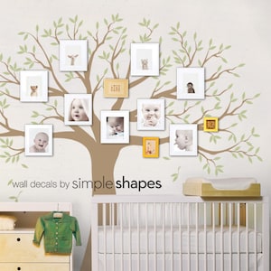 Wall Decal Family Tree Wall Decal Sticker Family Photo Tree Family Like Branches on a Tree Vinyl Wall Sticker Photo Tree Decal Tree Family Scheme B