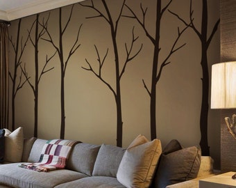 Tree wall decals - Winter Trees Art Wall Sticker