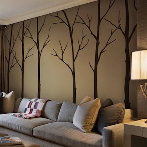 Tree wall decals Winter Trees Art Wall Sticker image 1