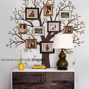 Narrow Family decal - Family Tree Decal - Family Tree Wall Decal - Two Colors - Family Room decal - tree decal