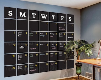 Kreidetafel Wandtattoal Kalender, Tafelkalender, Wandkalender, Kreidetafel Kalender Wandaufkleber, Extra großer Kalender