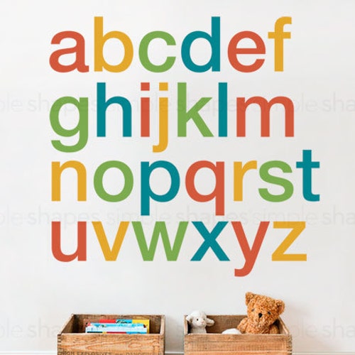 Alphabet Peel and Stick Wall Sticker Etsy