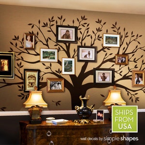 Wall Decal Family Tree Wall Decal Sticker Family Photo Tree Family Like Branches on a Tree Vinyl Wall Sticker Photo Tree Decal Tree Family