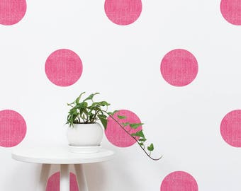 Textured Polka Dot Wall Decals, 6 inch, Peel and Stick
