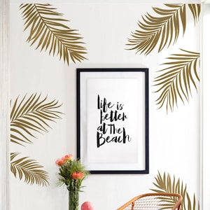 Palm Leaves Wall Decal for Baby Nursery or Home, Tropical Leaves Wall Decal, Nursery Wall Decals, Palm Leaves Wall Stickers
