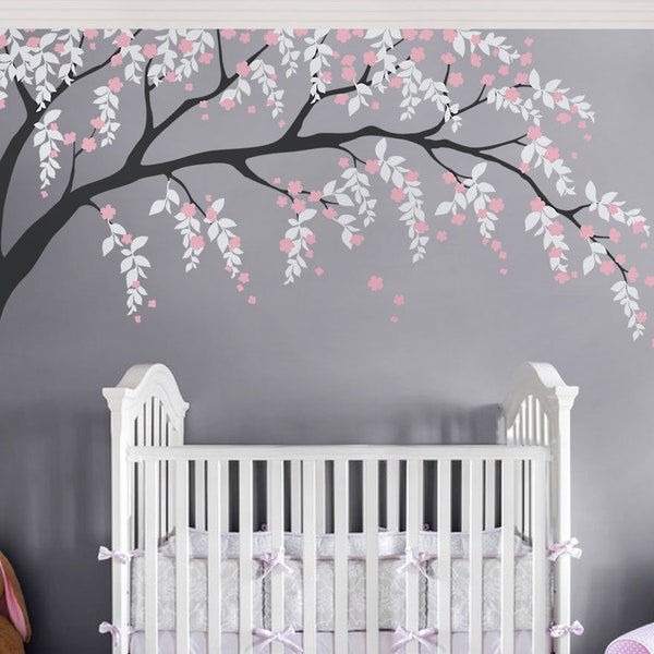 Cherry Blossom Wall Decal, Cherry Blossom Decal, Baby Nursery Wall Decal, Willow Tree Wall Decal, Nursery Design