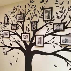 Wall decal, Family Tree Wall Decal Photo frame tree Decal Family Tree Wall Sticker Living Room Wall Decals wall graphic image 1