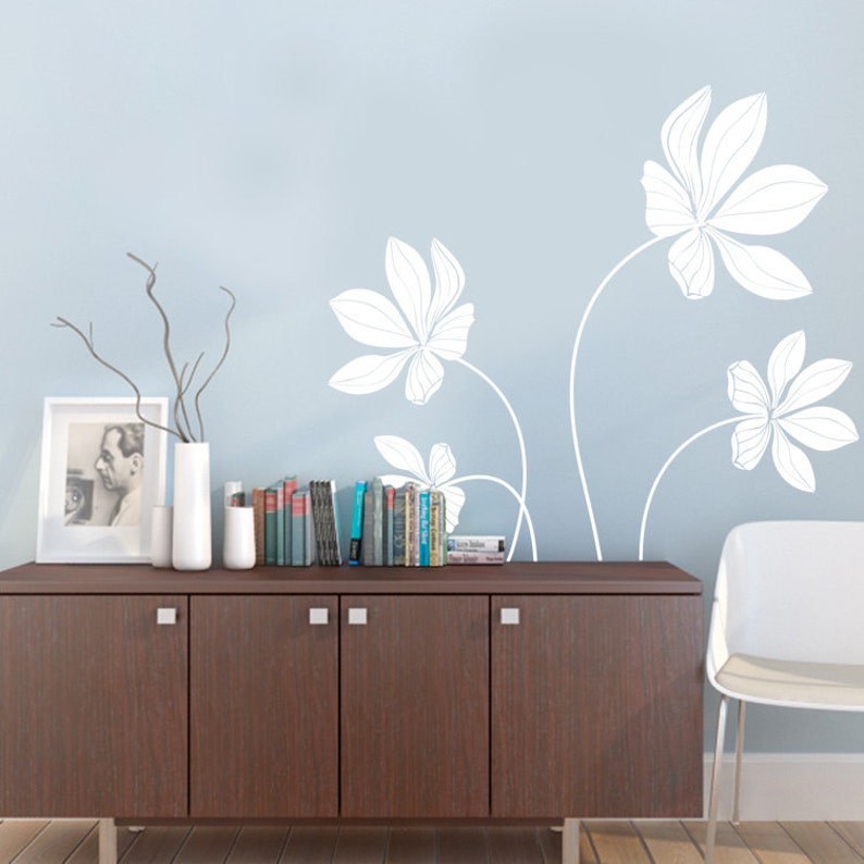 Cyclamen Flower Set Decal Vinyl Wall Decals Etsy
