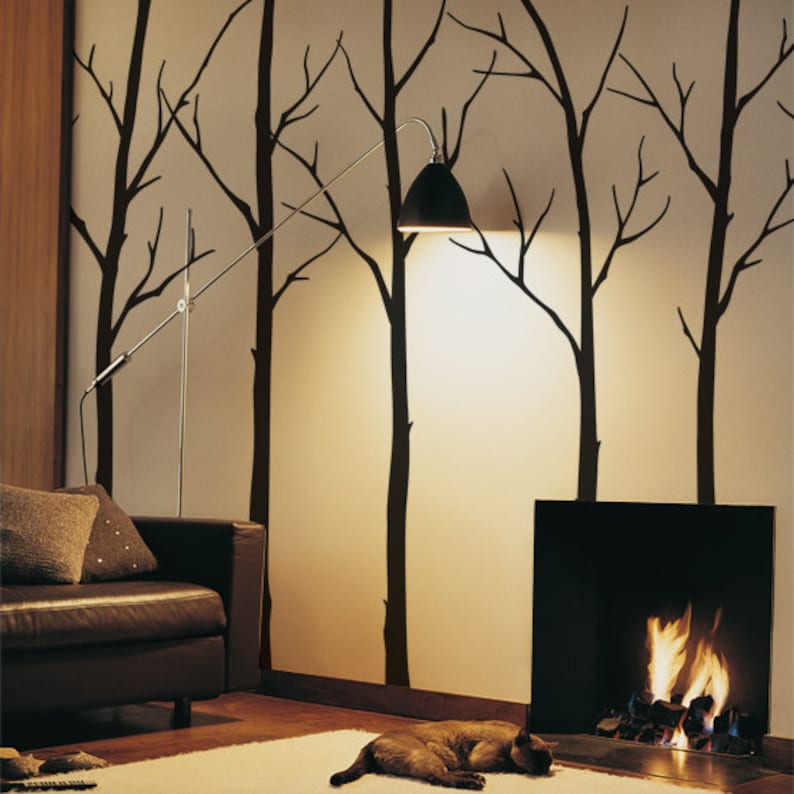 Wall Decals Living room Tree Wall Decals Sticker Set Large tree wall decal image 1