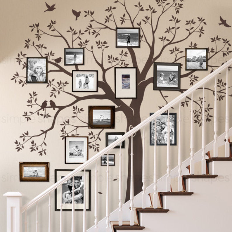 Staircase family Tree Wall Decal Tree Wall Decal Sticker Scheme A