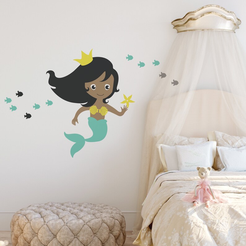 Mermaid Wall Decal Under the Sea Wall Decal Etsy