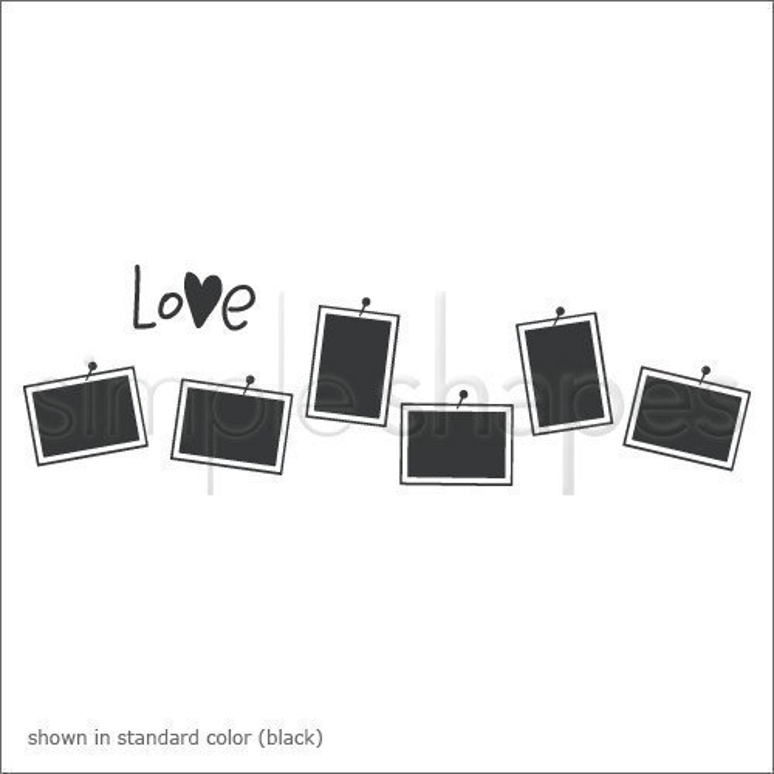 Picture and Photo Frame Layout Decal Photo Love Vinyl Wall Etsy