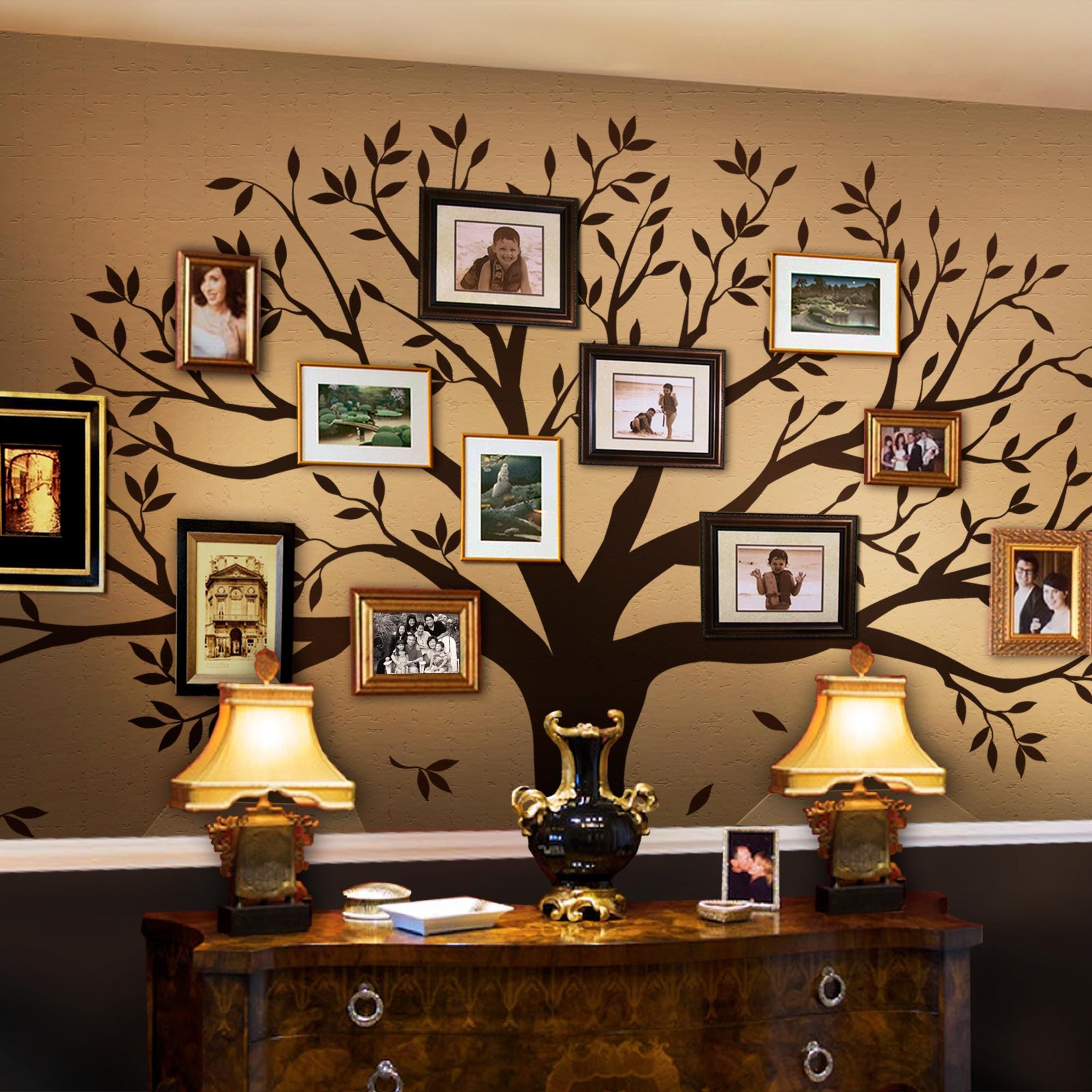 Wandtattoos Wandbilder Baum Wandtattoo, Stammbaum Wandtattoo Aufkleber - Wohnzimmer Wandtattoos - Wandgrafik