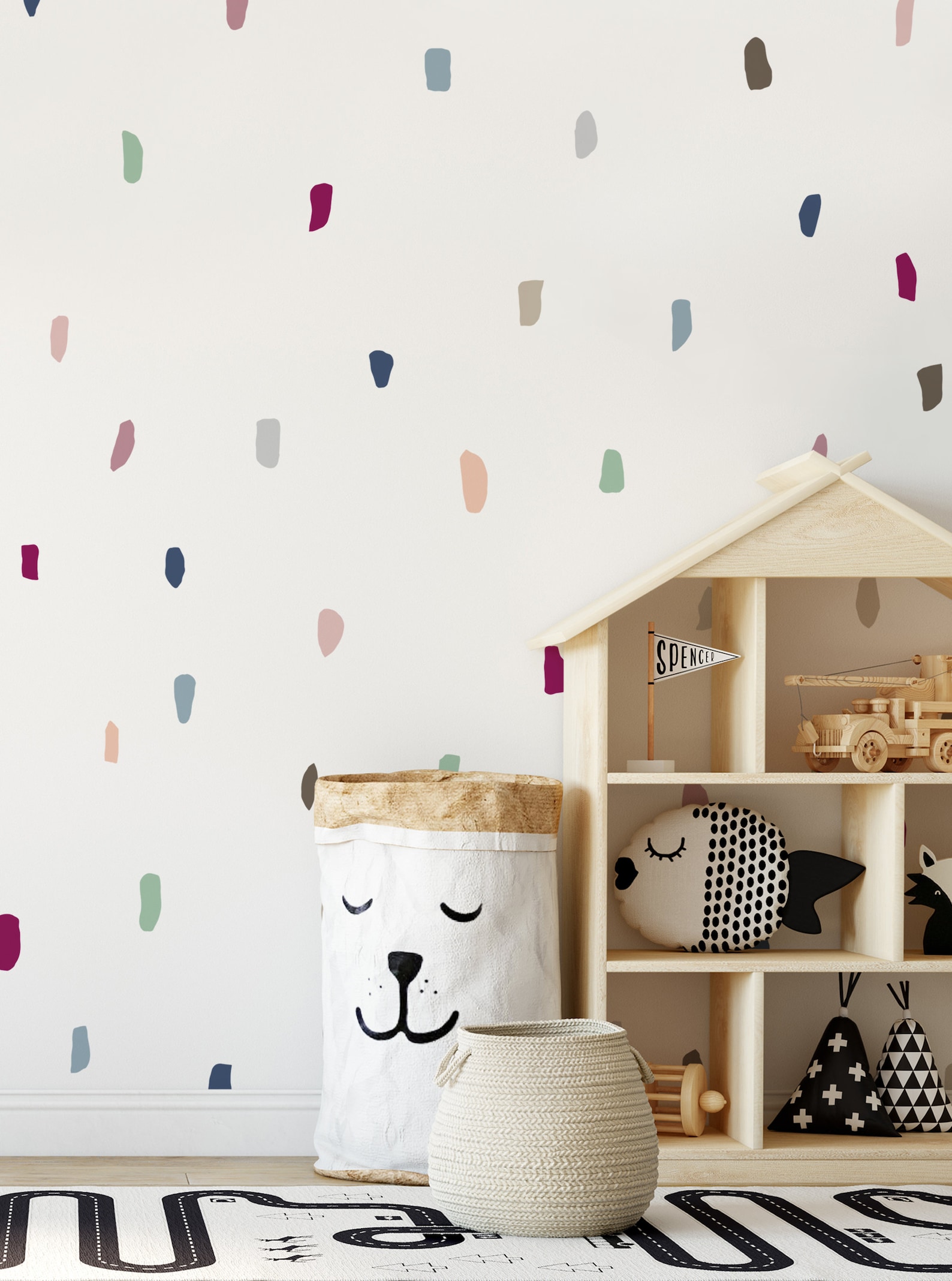Confetti Time, Multi, - Peel and Stick Wall Stickers Kids Room Decor - Etsy