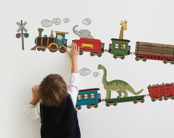 Animal Train - Peel and Stick Wall Sticker