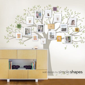 Wall Decal Family Tree Wall Decal Sticker Family Photo Tree Family Like Branches on a Tree Vinyl Wall Sticker Photo Tree Decal Tree Family Scheme C