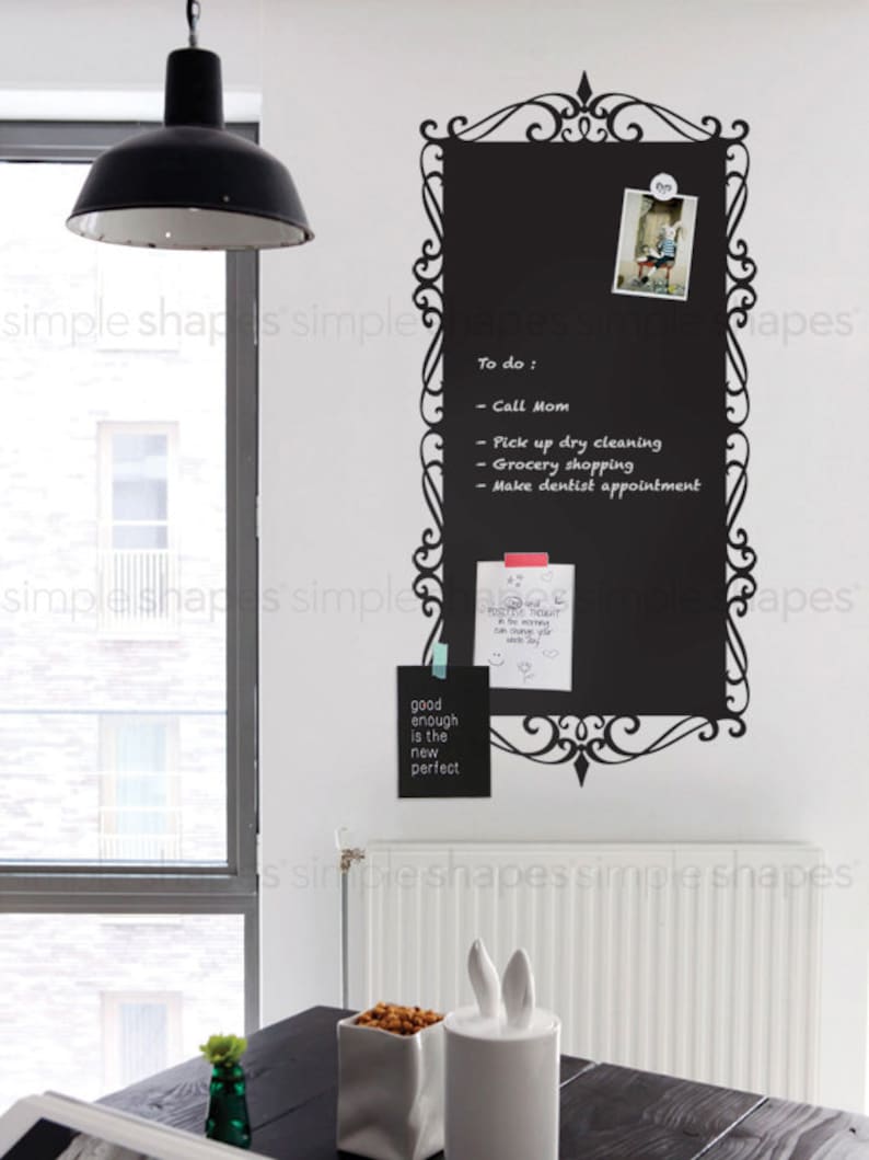 Decorative Chalkboard Wall Decal Elegant Style Extra Large Etsy
