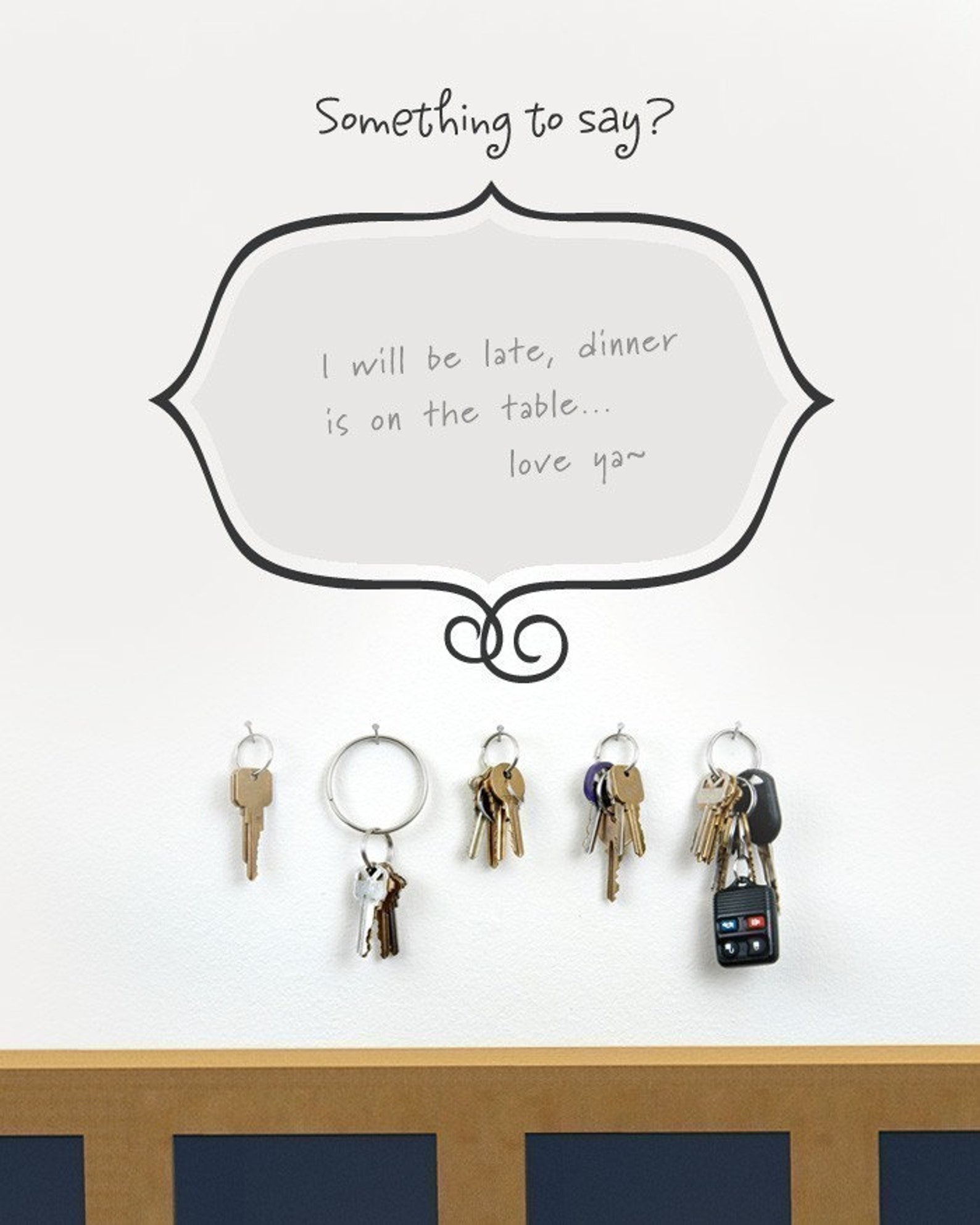 Unique Dry Erase Message Board Something to Say Vinyl Wall Etsy