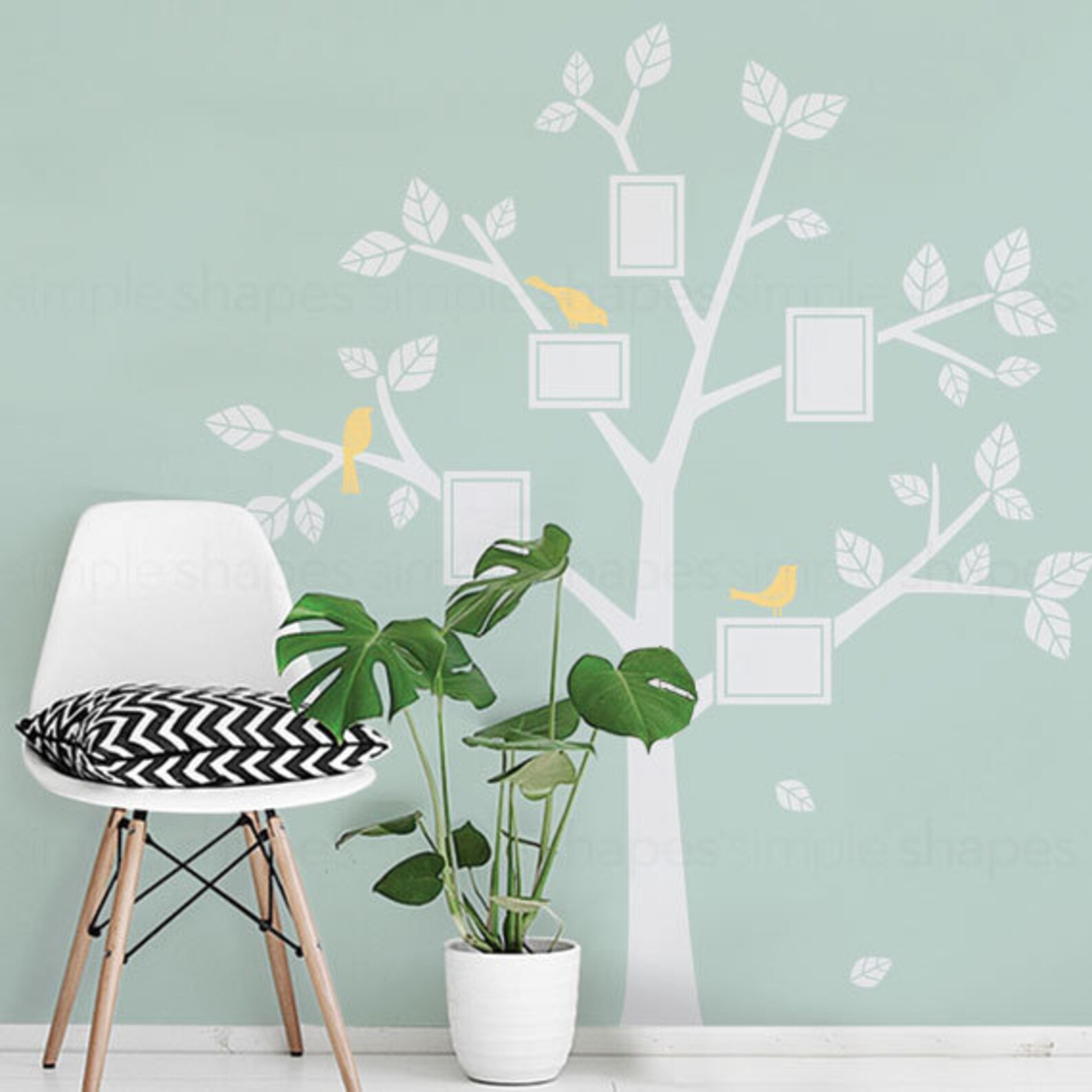 Family Tree Decals Kids Wall Decals Nursery Simple Modern Etsy